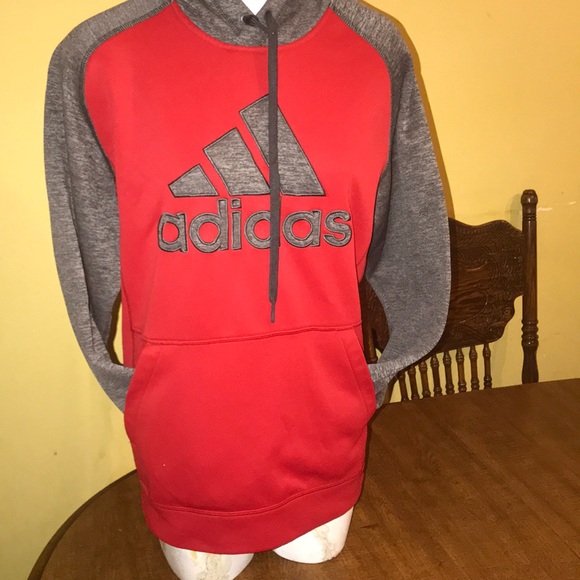 Adidas Jacket size Medium; gray and burgundy - Picture 8 of 10